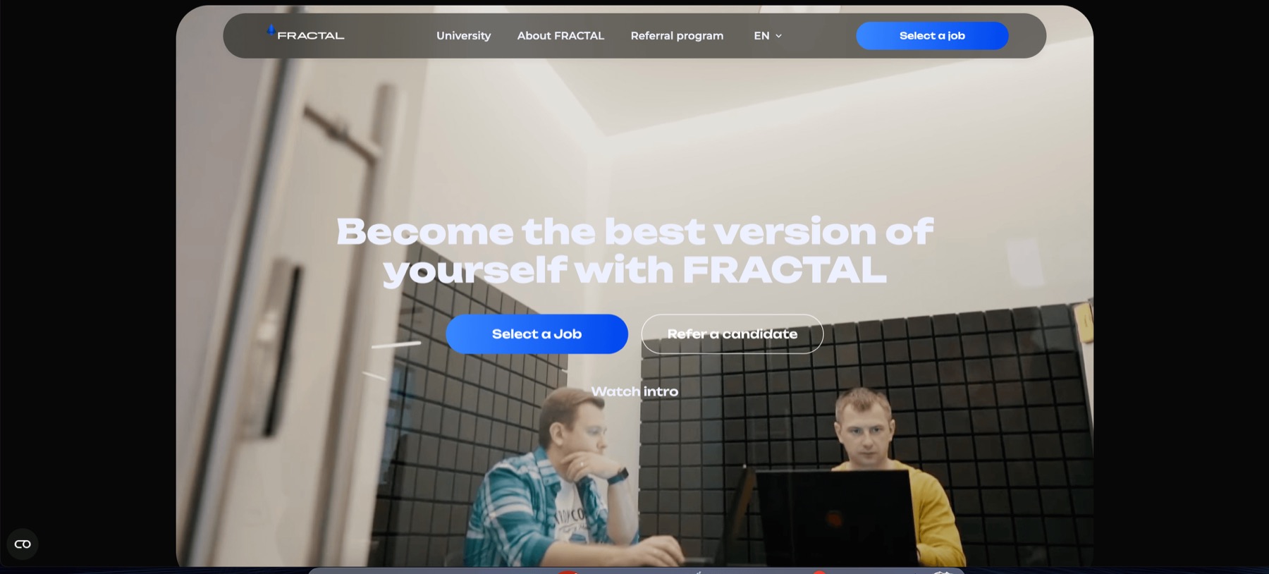 FRACTAL Career case study screenshot
